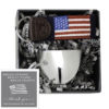 Salisbury Jefferson Jigger and American Flag Fob Set