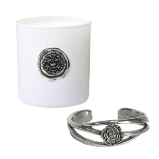 January Bloominaire Candle & Bracelet Gift Set - Midnight’s Kiss