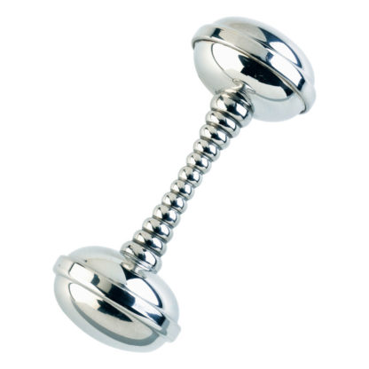 Salisbury Stacking Rings Pewter Dumbbell Rattle