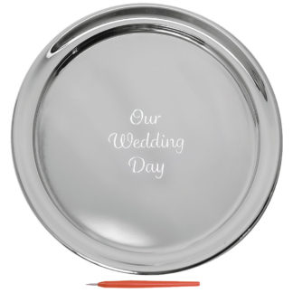Salisbury Guest Book Tray With Our Wedding Day, Large