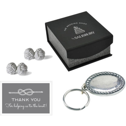 Salisbury Rope Key Ring and Knot Cuff Links Set