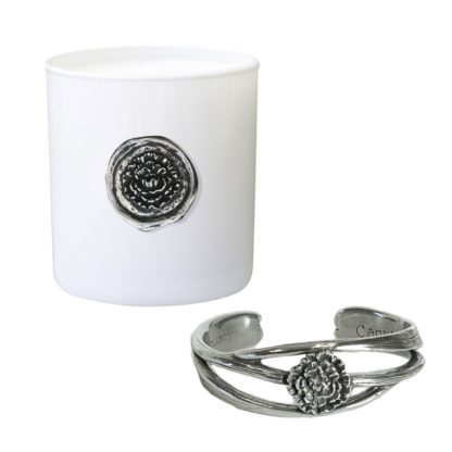 January Bloominaire Candle & Bracelet Gift Set - Midnight’s Kiss