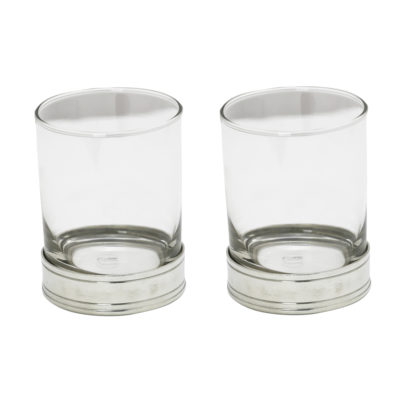 set 2 old fashioned glasses